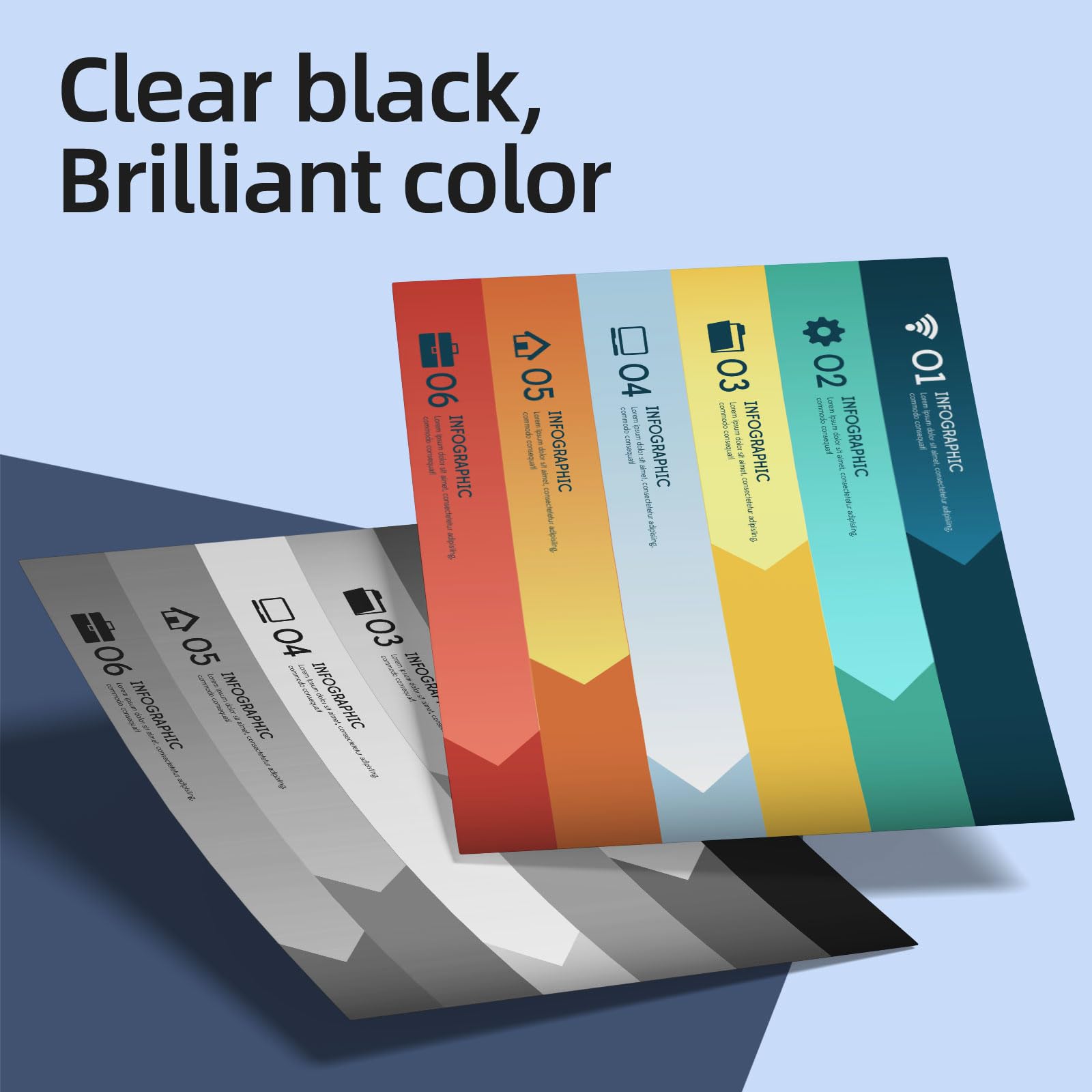 Neiber high-yield ink illustration communicates more pages per cartridge