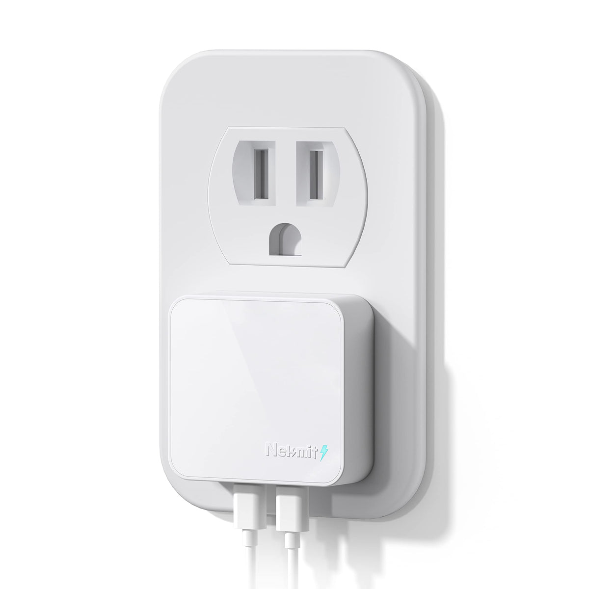 Nekmit dual-port USB-C wall charger with 40W power for fast MacBook Air charging.