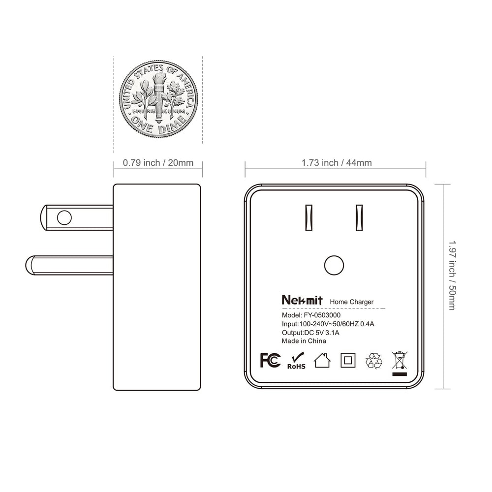 Nekmit multi-protect safety system guards against overheating and overcurrent.