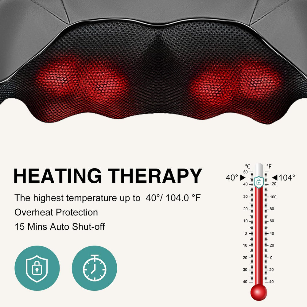 Nekteck ergonomic design emphasizes full neck and shoulder fit.