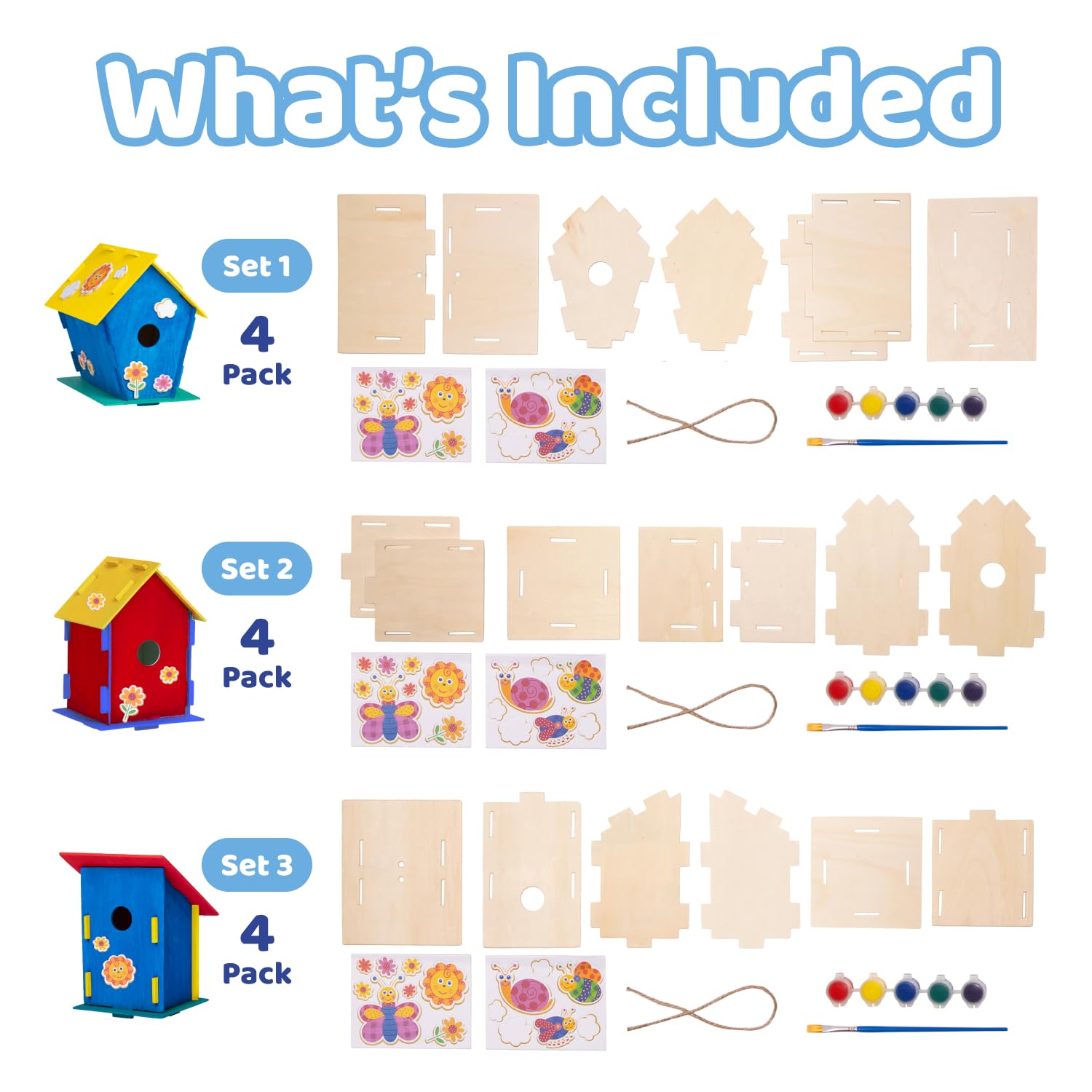 Neliblu paints and brushes for vibrant bird house customization