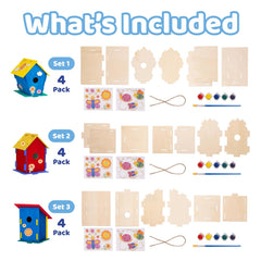 Neliblu paints and brushes for vibrant bird house customization