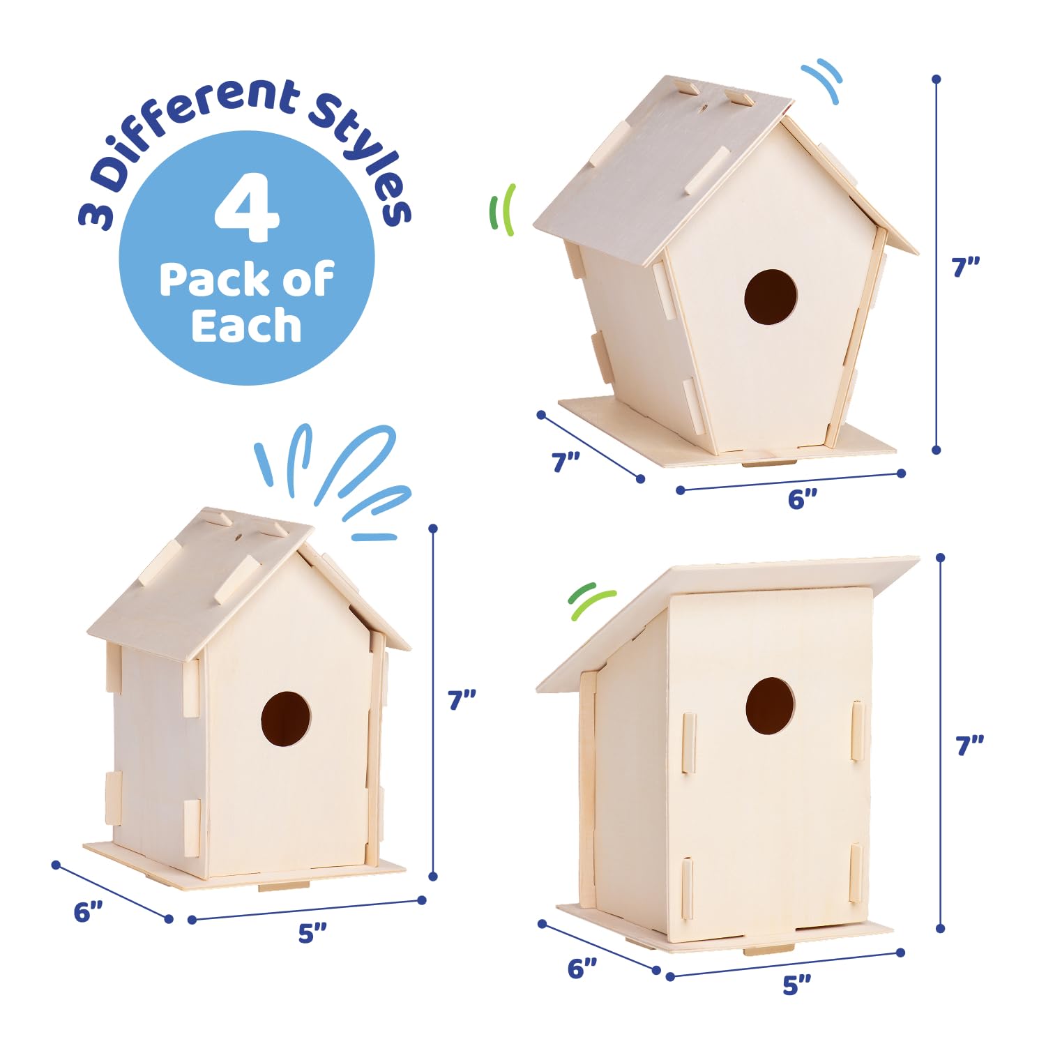 Neliblu stickers and strings to finish a personalized birdhouse