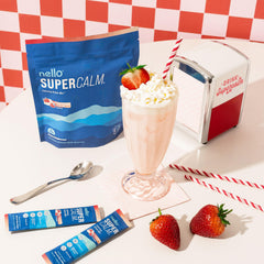 Nello Supercalm dissolving in water shows quick mix with refreshing flavor