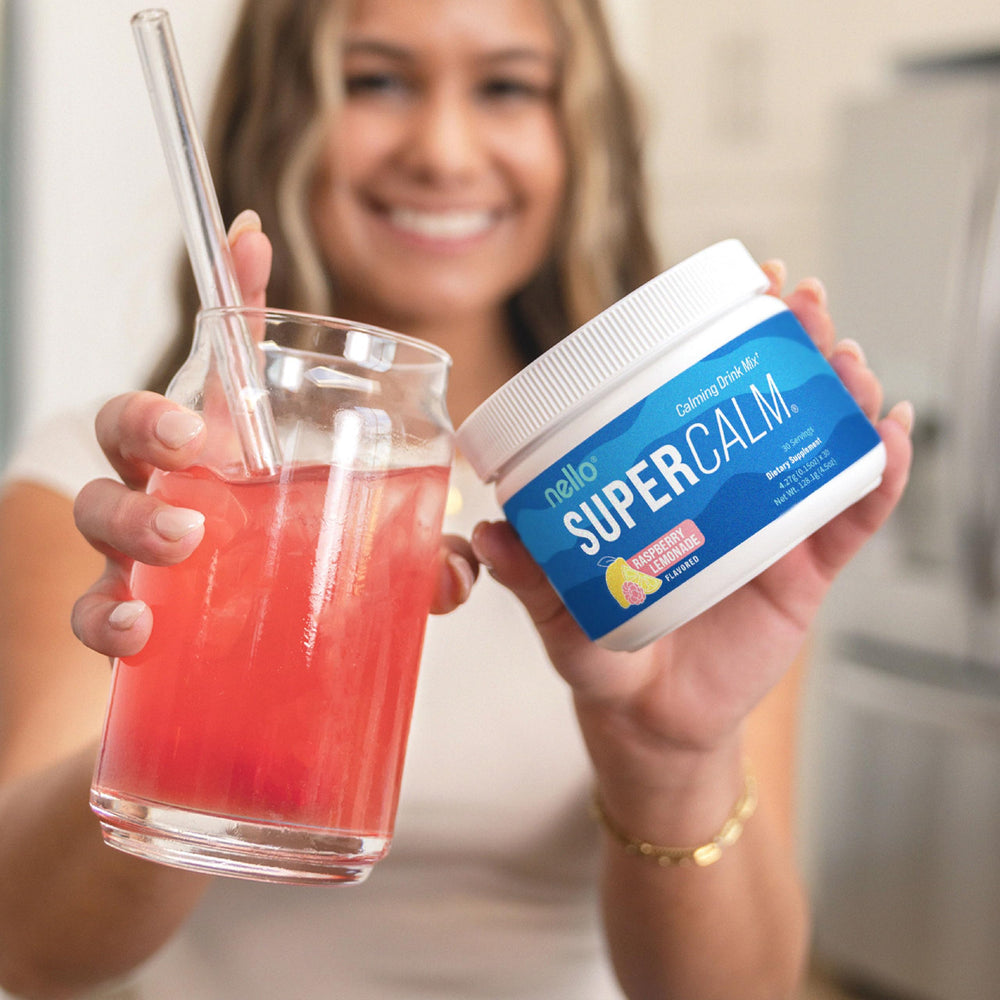 Nello Supercalm ingredient nutrition closeup emphasizes transparency and clean formula.