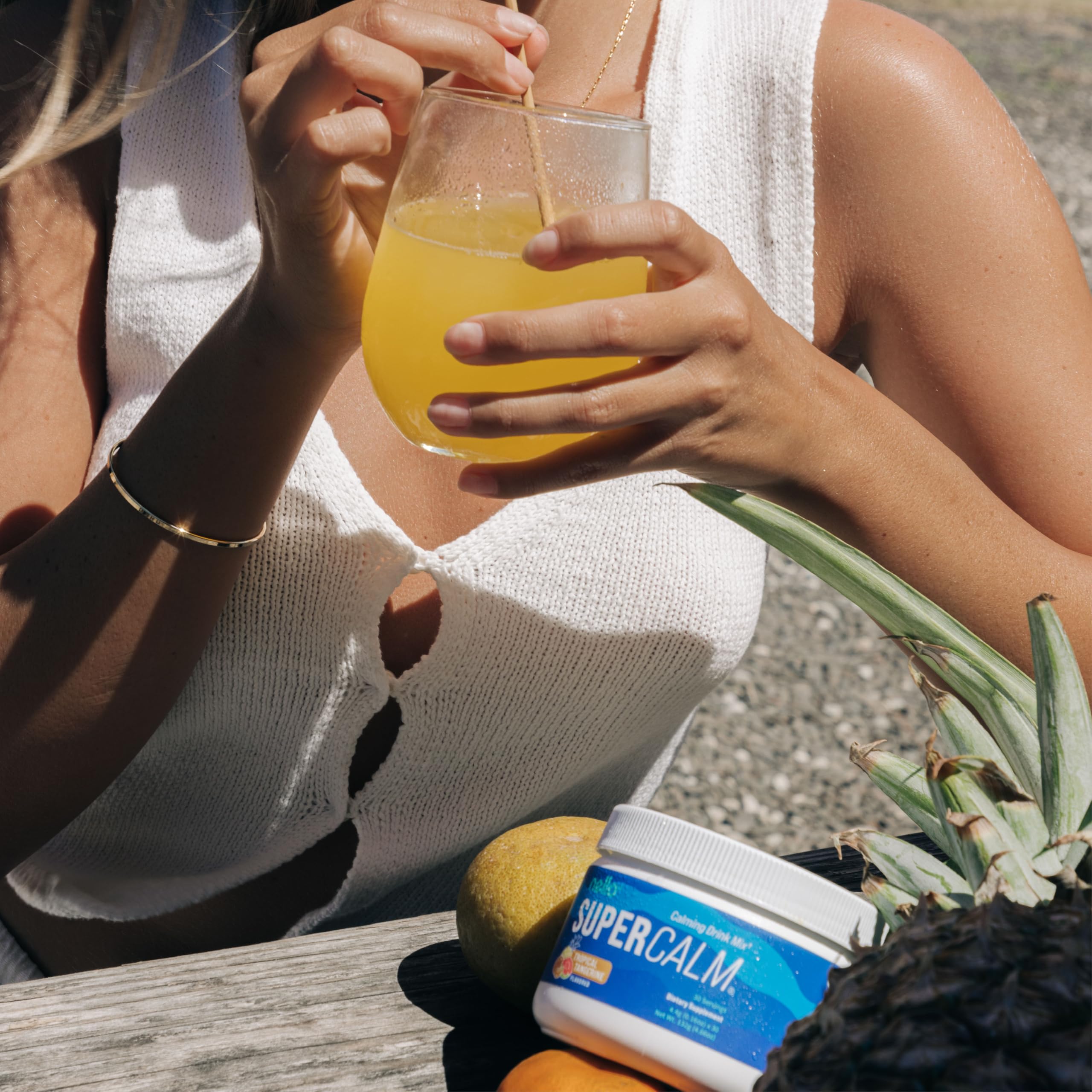 Nello SuperCalm ingredients panel featuring L-Theanine and magnesium glycinate