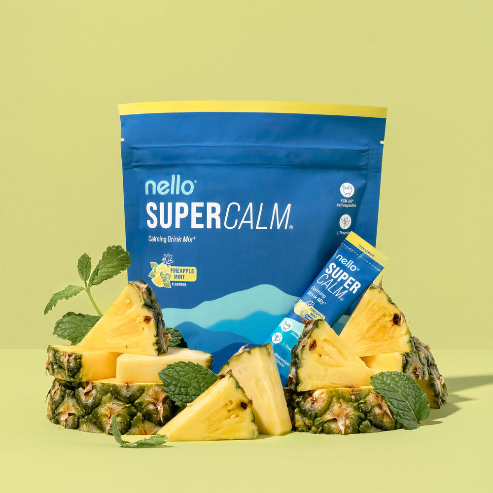 Nello Supercalm L-Theanine promotes calm focus and better relaxation.