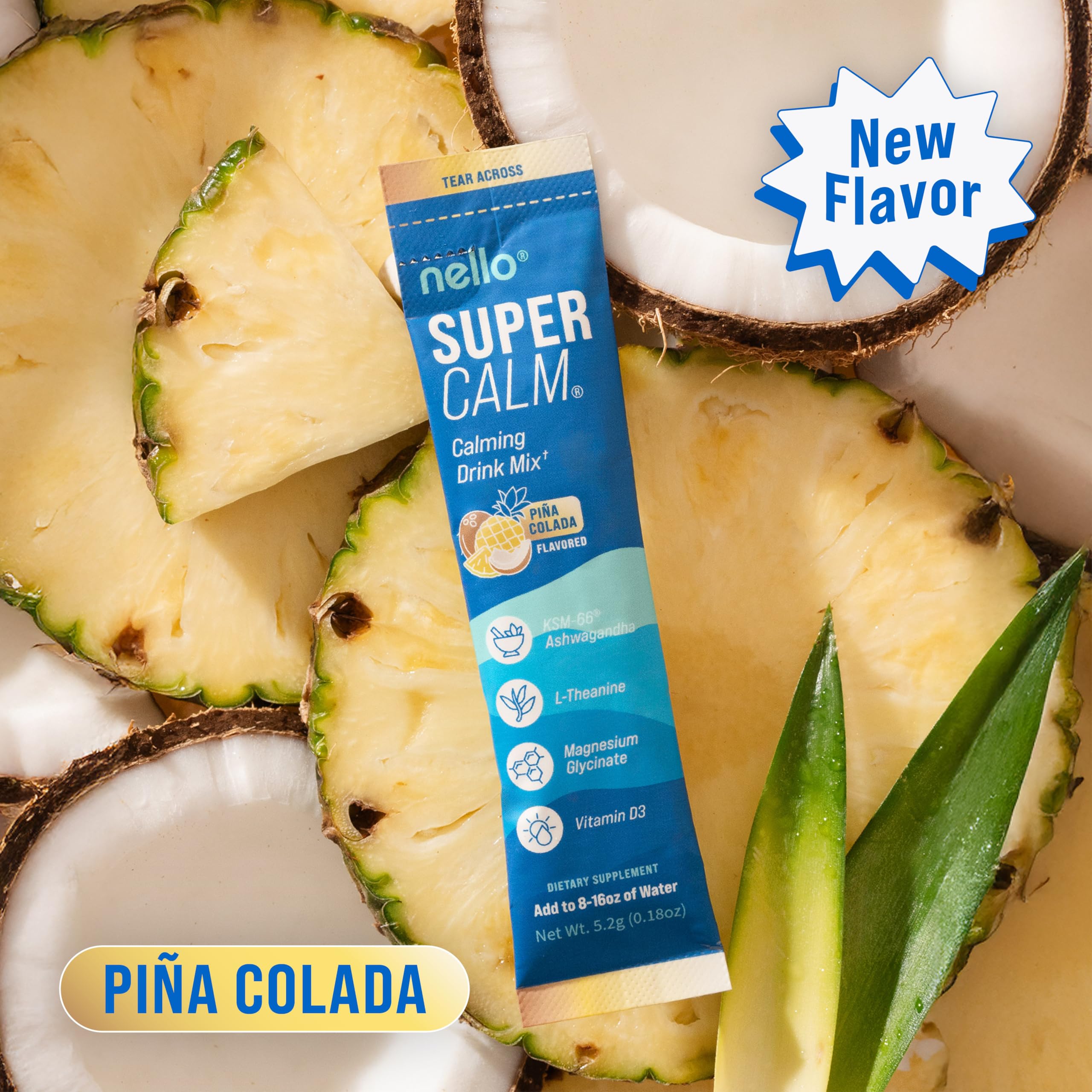 On-the-go packets of Nello Supercalm for quick calm moments