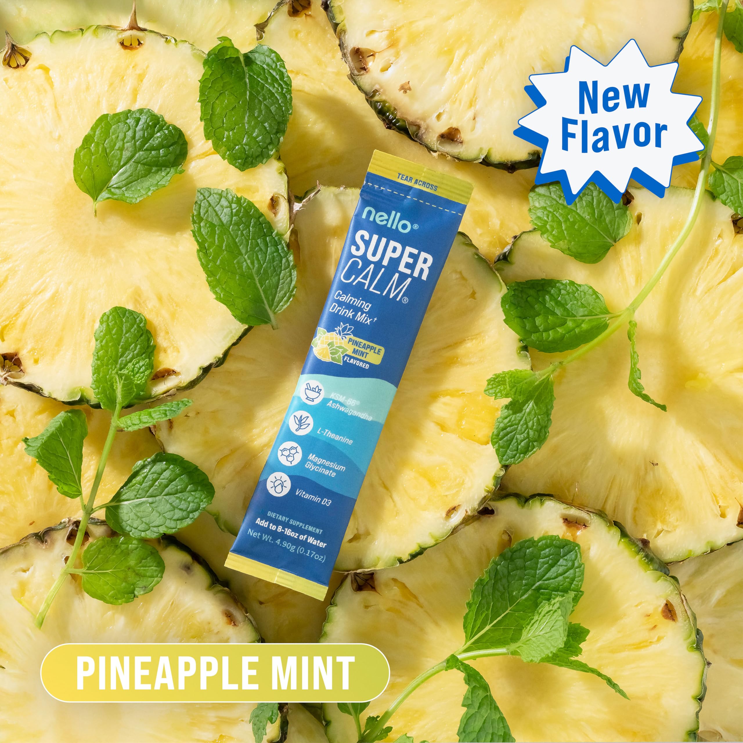 Nello Supercalm pineapple mint canister for multi-serve convenience and steady calm.