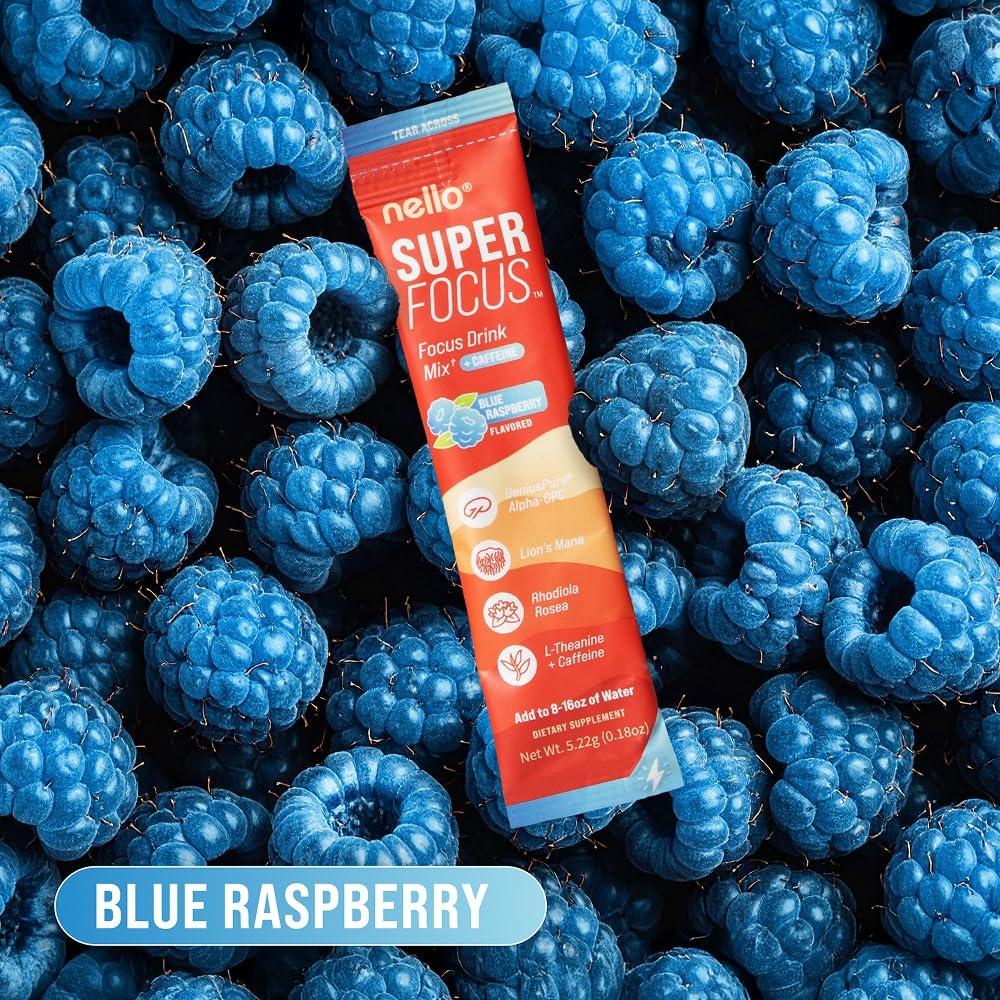 Nello Superfocus stacked packets show convenient daily energy support.