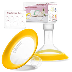 NENESUPPLY 19mm oval flange front view shows soft rim for comfortable pumping.