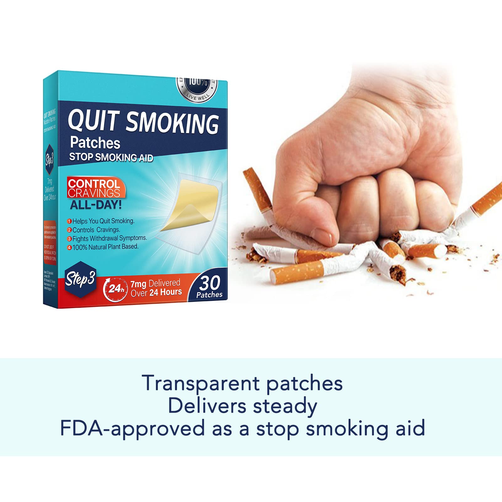 NenMaoKeNu stop-smoking patch visual conveys motivation and support.
