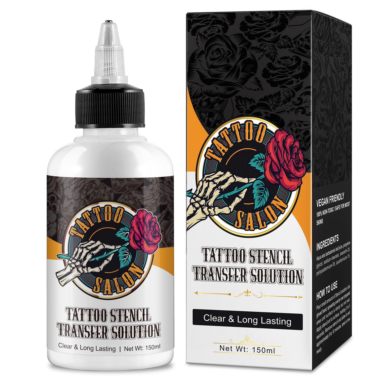 NenMaoKeNu tattoo stencil gel bottle pour shows quick-dry clarity for precise transfers