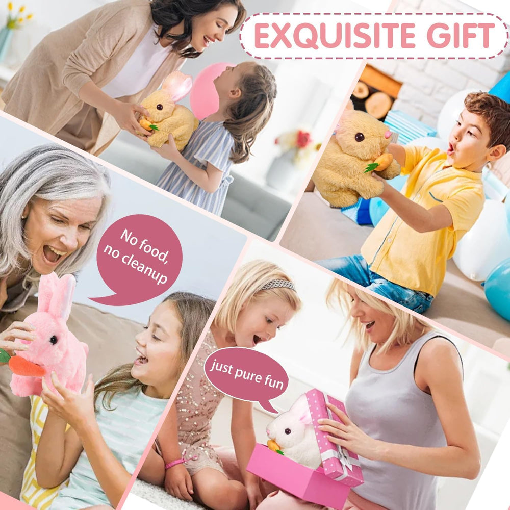 Nenrte bunny toy soft fur texture invites cozy, comforting play.