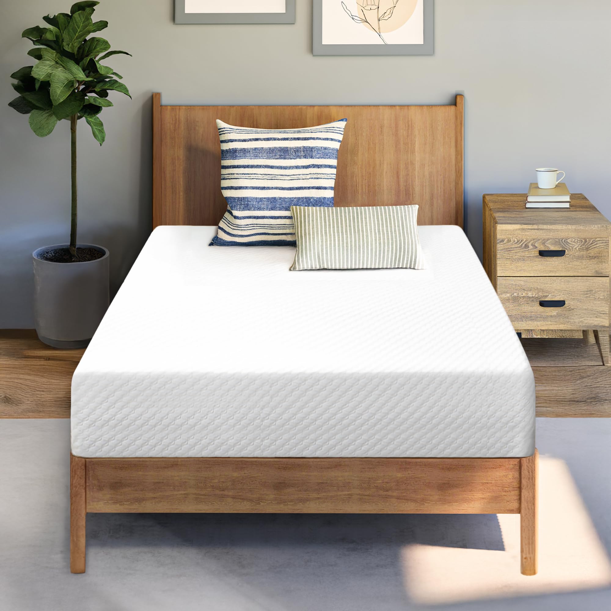 Neo Sleep 8-Inch Twin memory foam mattress contouring support for shoulders and hips