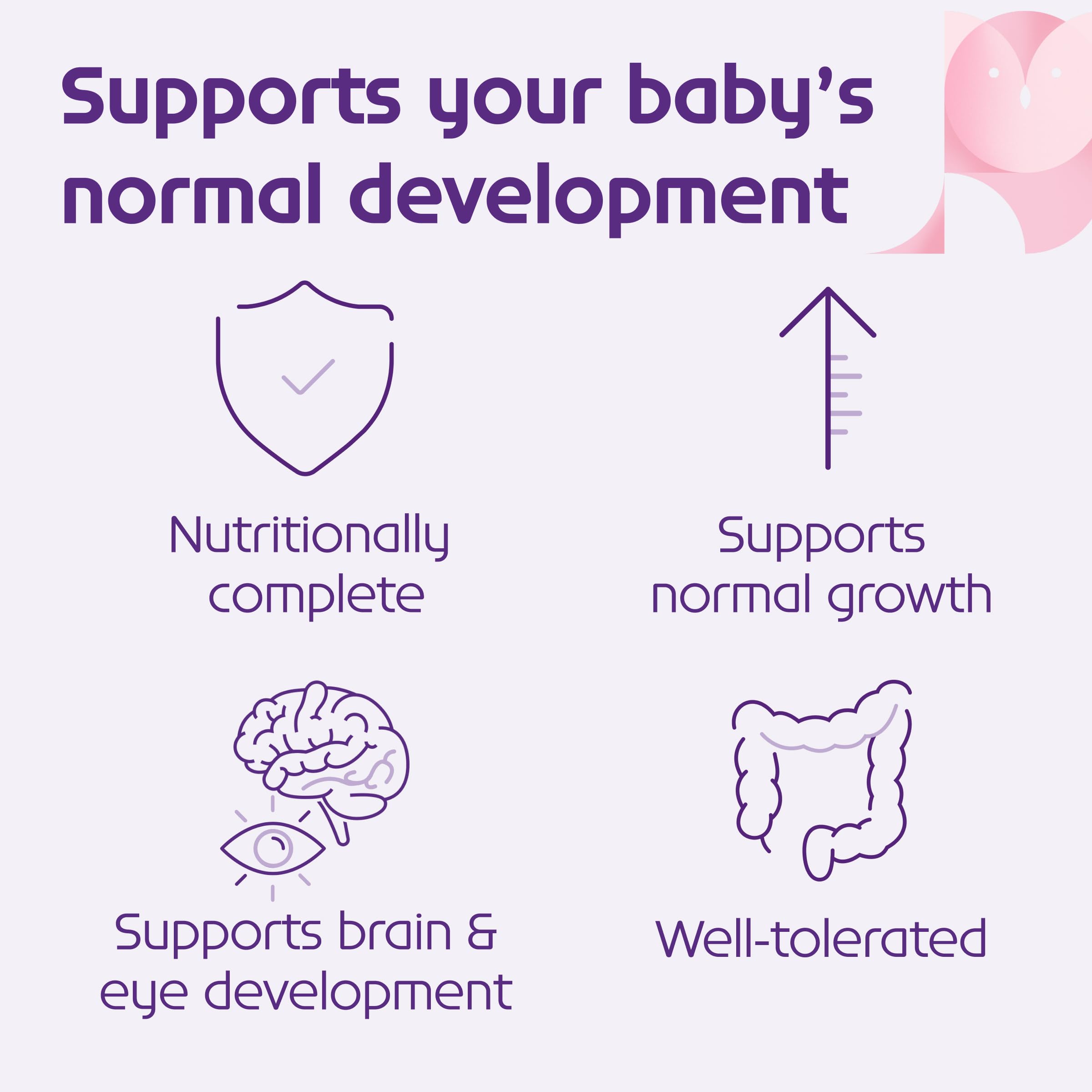 Neocate Infant milk protein-free facility emblem emphasizing hypoallergenic production.