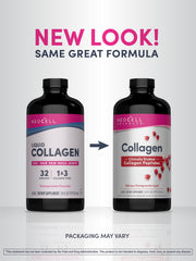 Pouring NeoCell Advanced liquid collagen into a glass for mixing