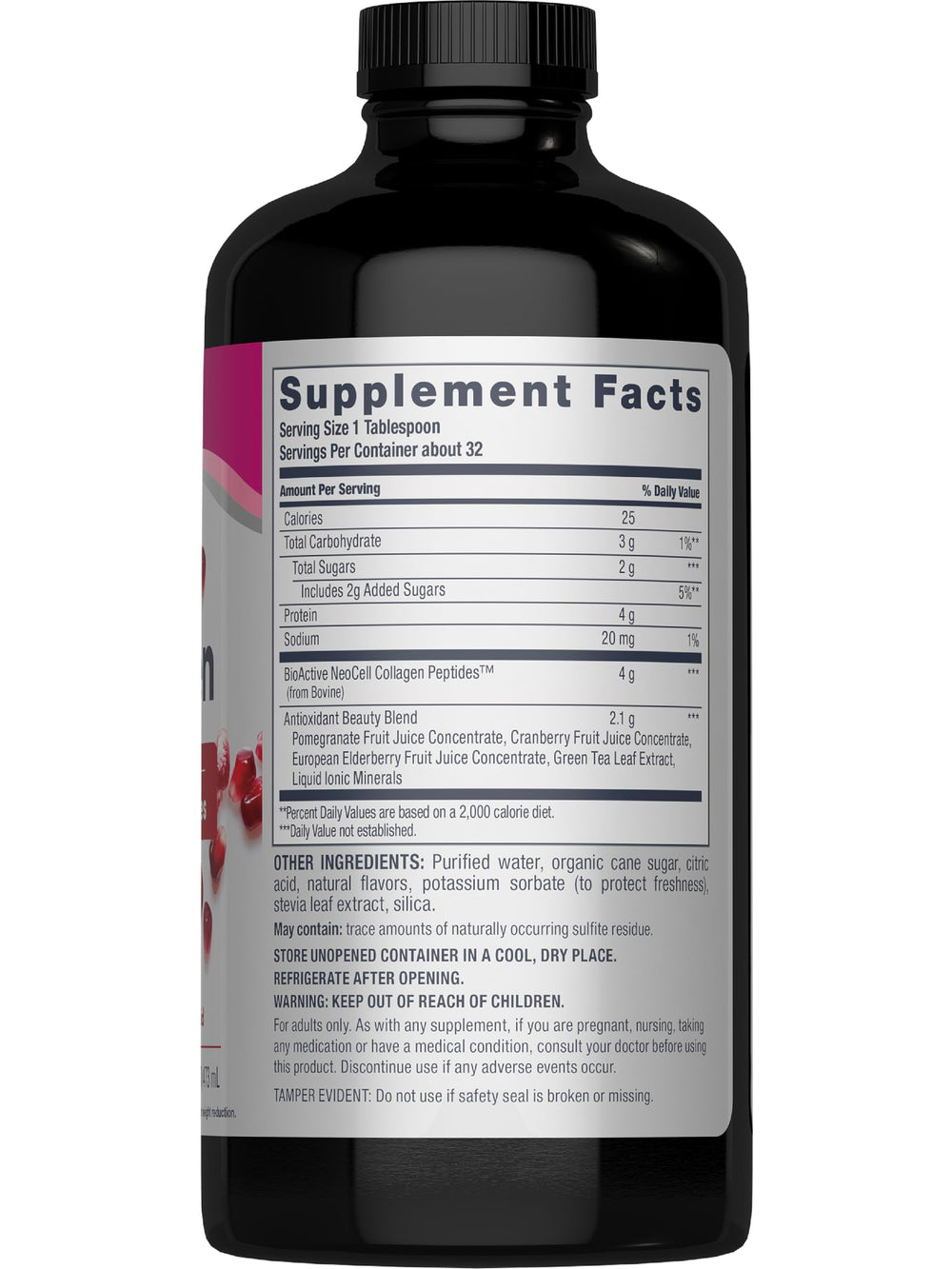 Close view of 4 g hydrolyzed collagen peptides from types I and III