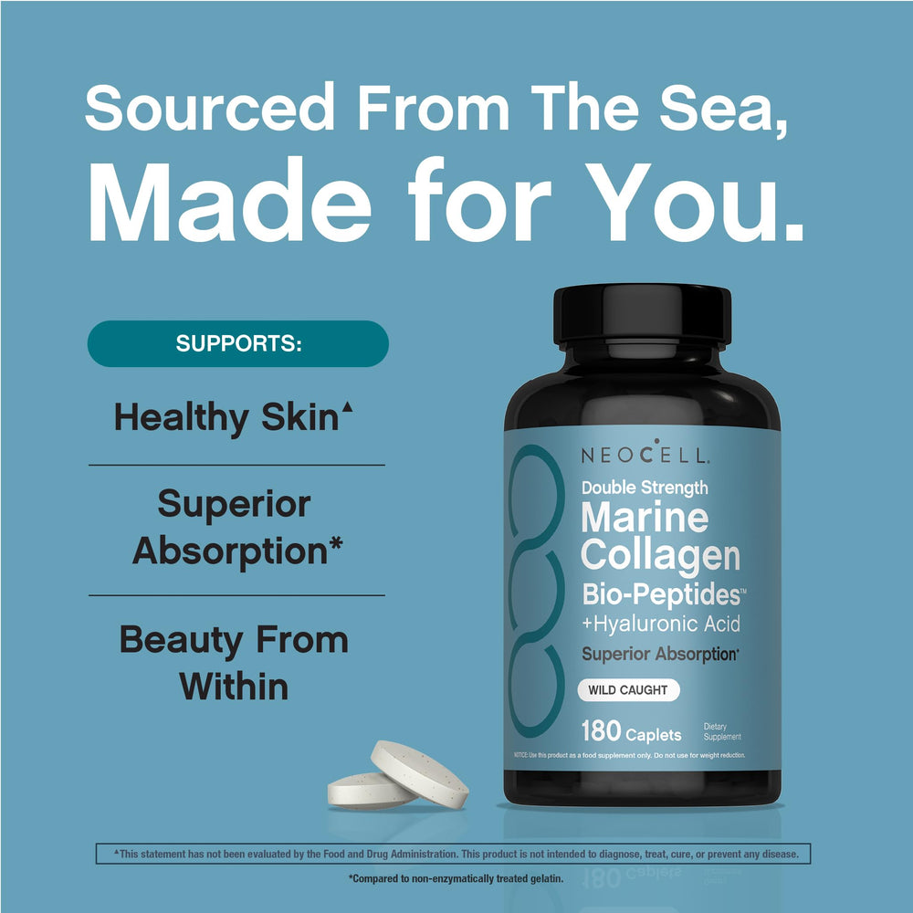 NeoCell caplets in glass bottle for daily beauty support