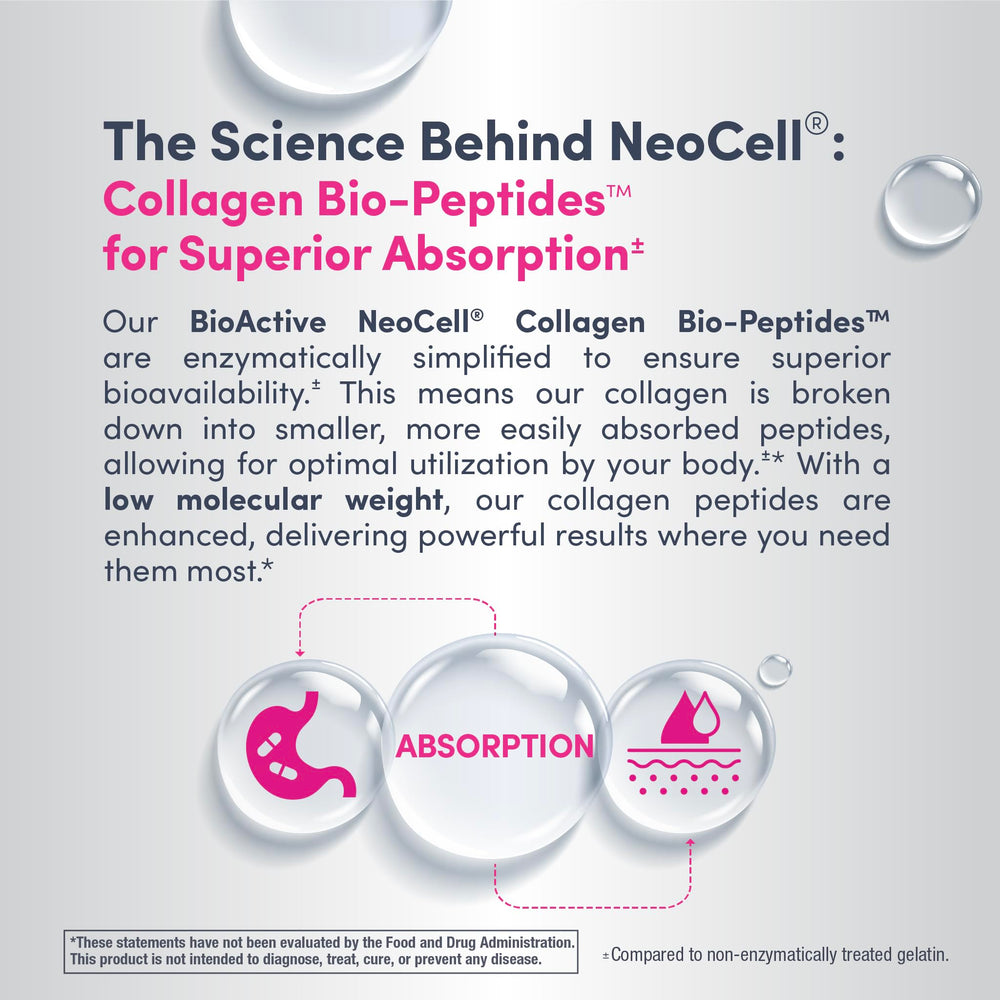 NeoCell collagen pills in kitchen scene suggesting easy daily regimen