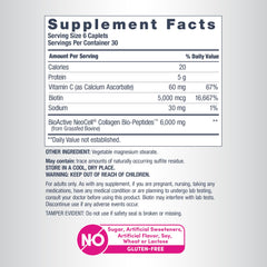NeoCell collagen pills display three tablets for daily routine