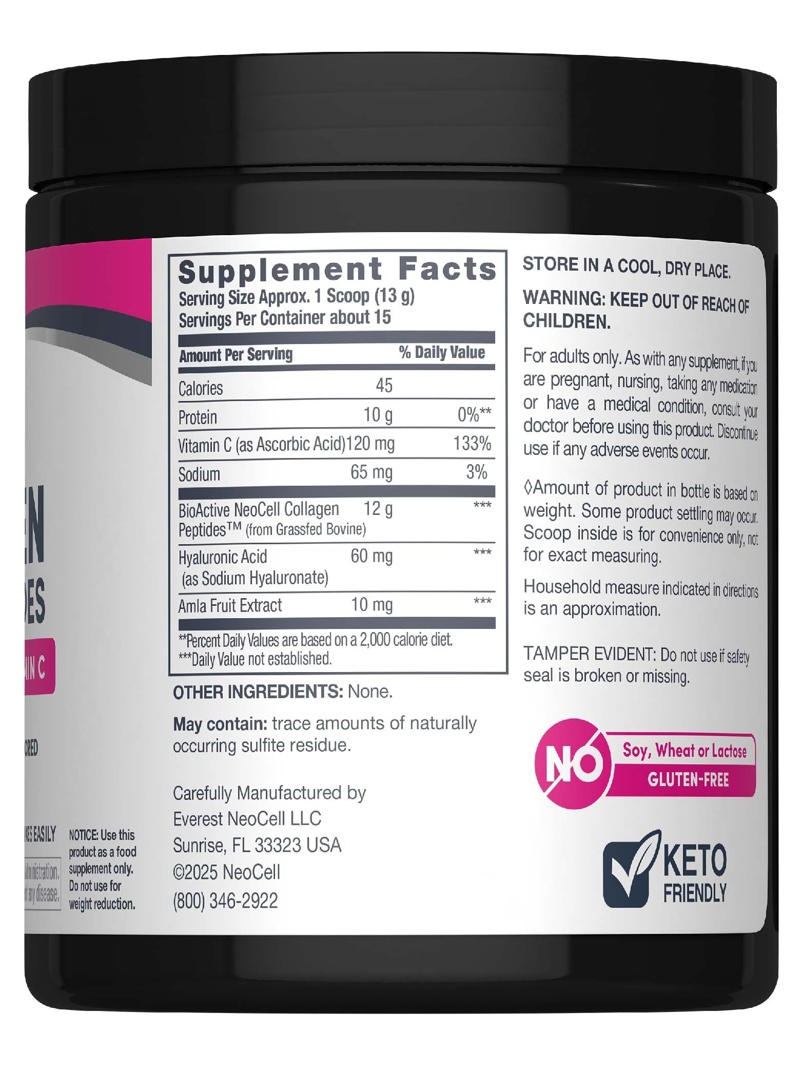 NeoCell Collagen Powder scoop dissolving in a beverage for easy daily intake