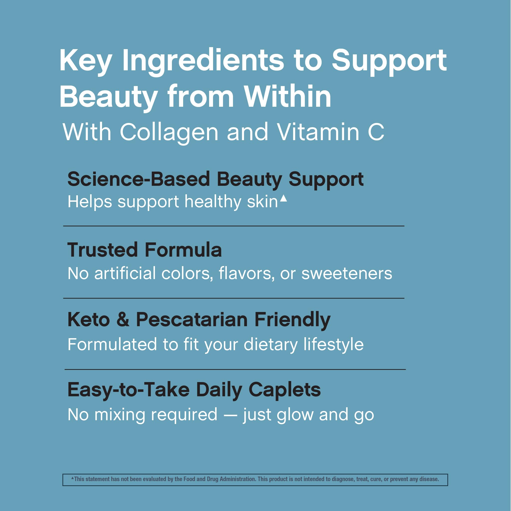 NeoCell Vitamin C label on collagen peptides bottle for added support