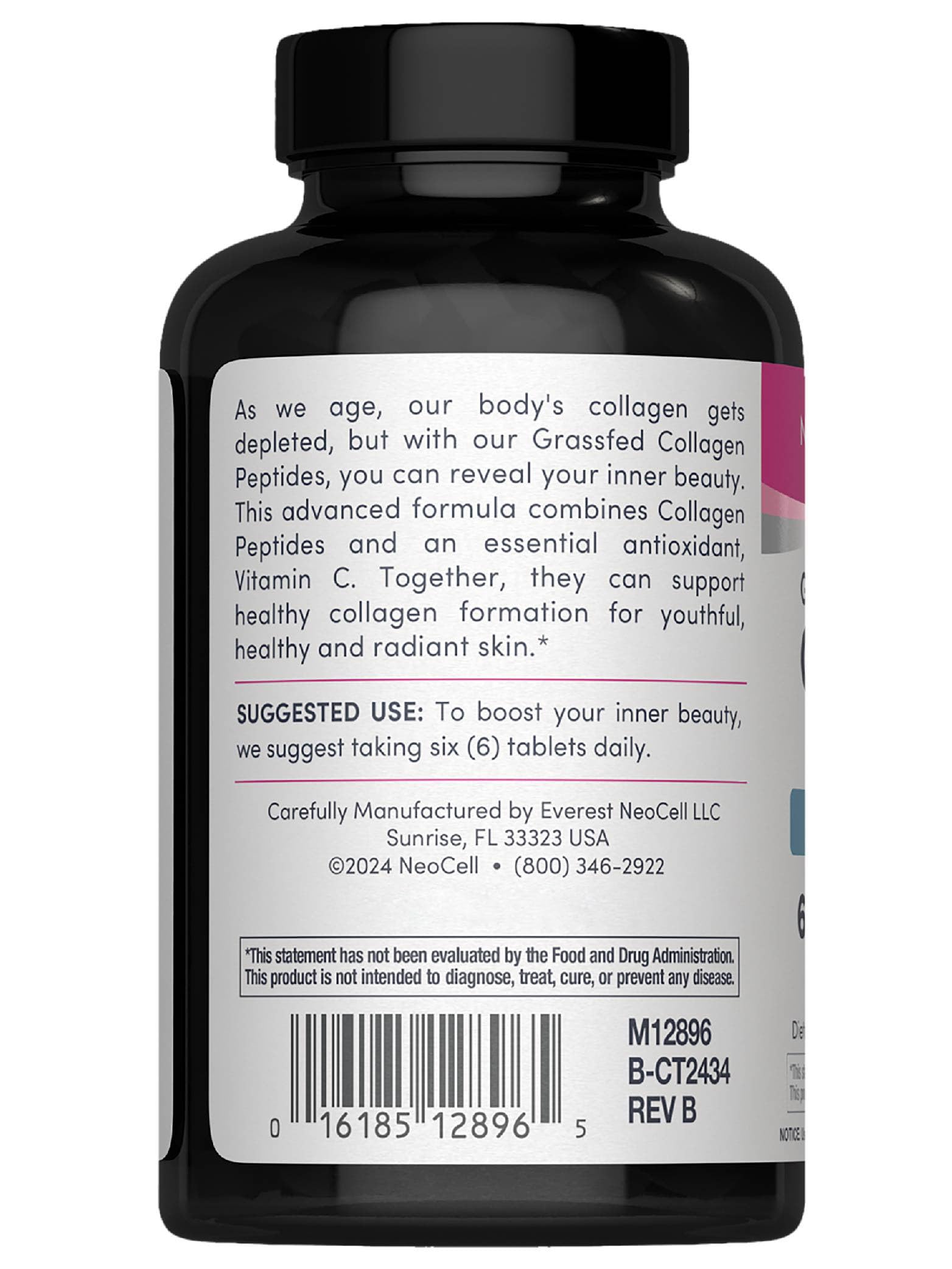 NeoCell grass-fed collagen types 1 and 3 bottle highlights skincare support.