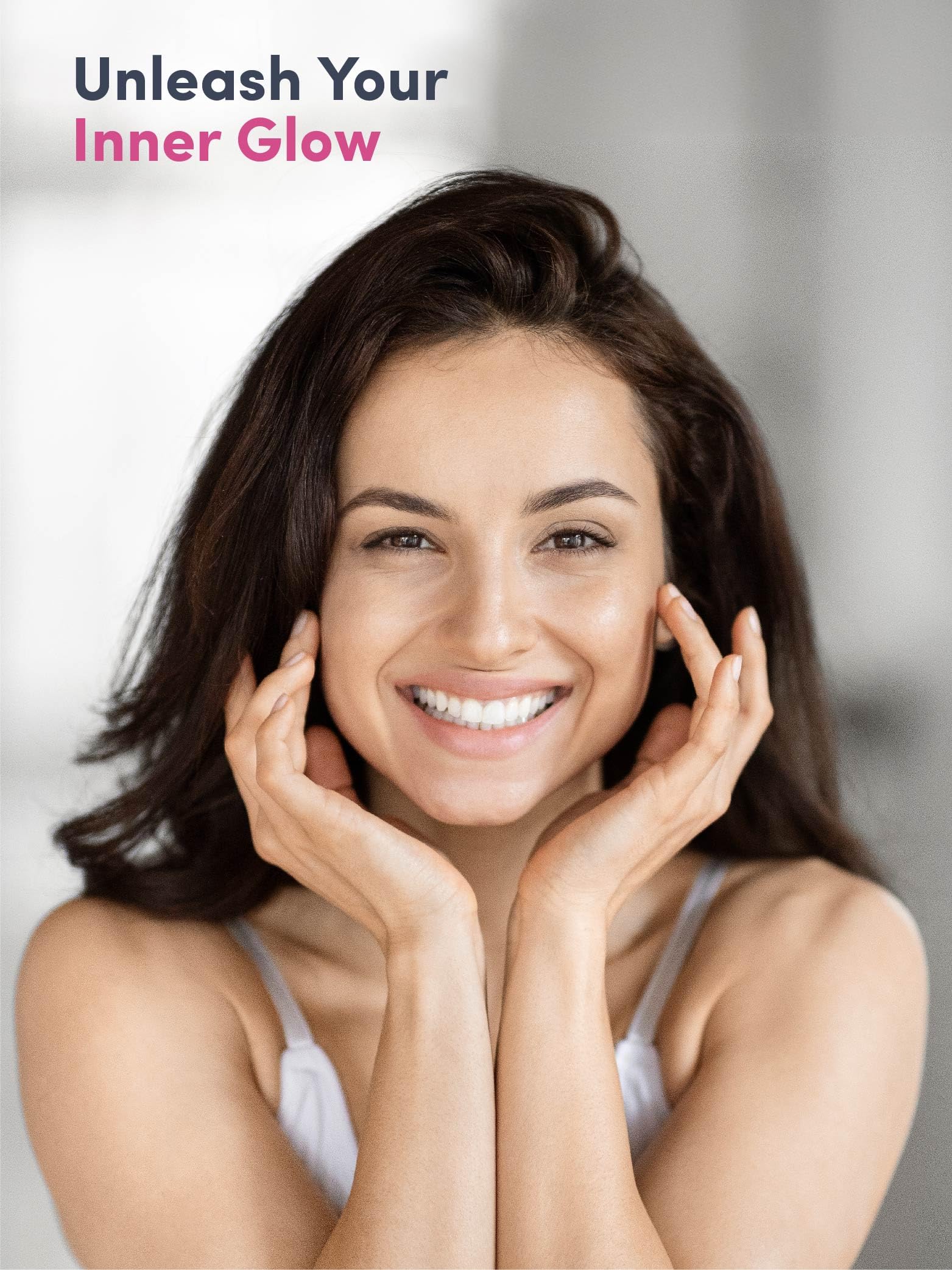 NeoCell healthy hair, skin and nails illustration suggests use-case benefits.