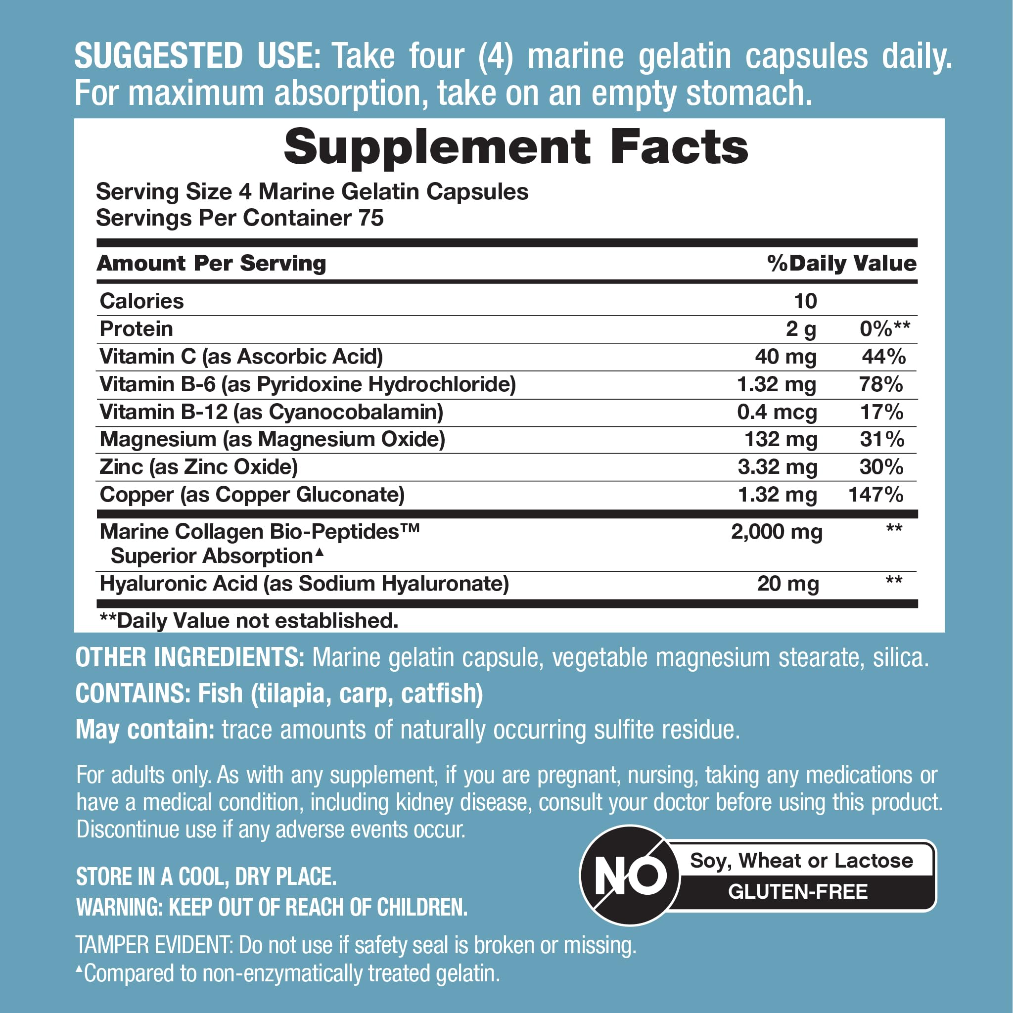 NeoCell Hyaluronic Acid and Vitamin C ingredients, essential hydration support
