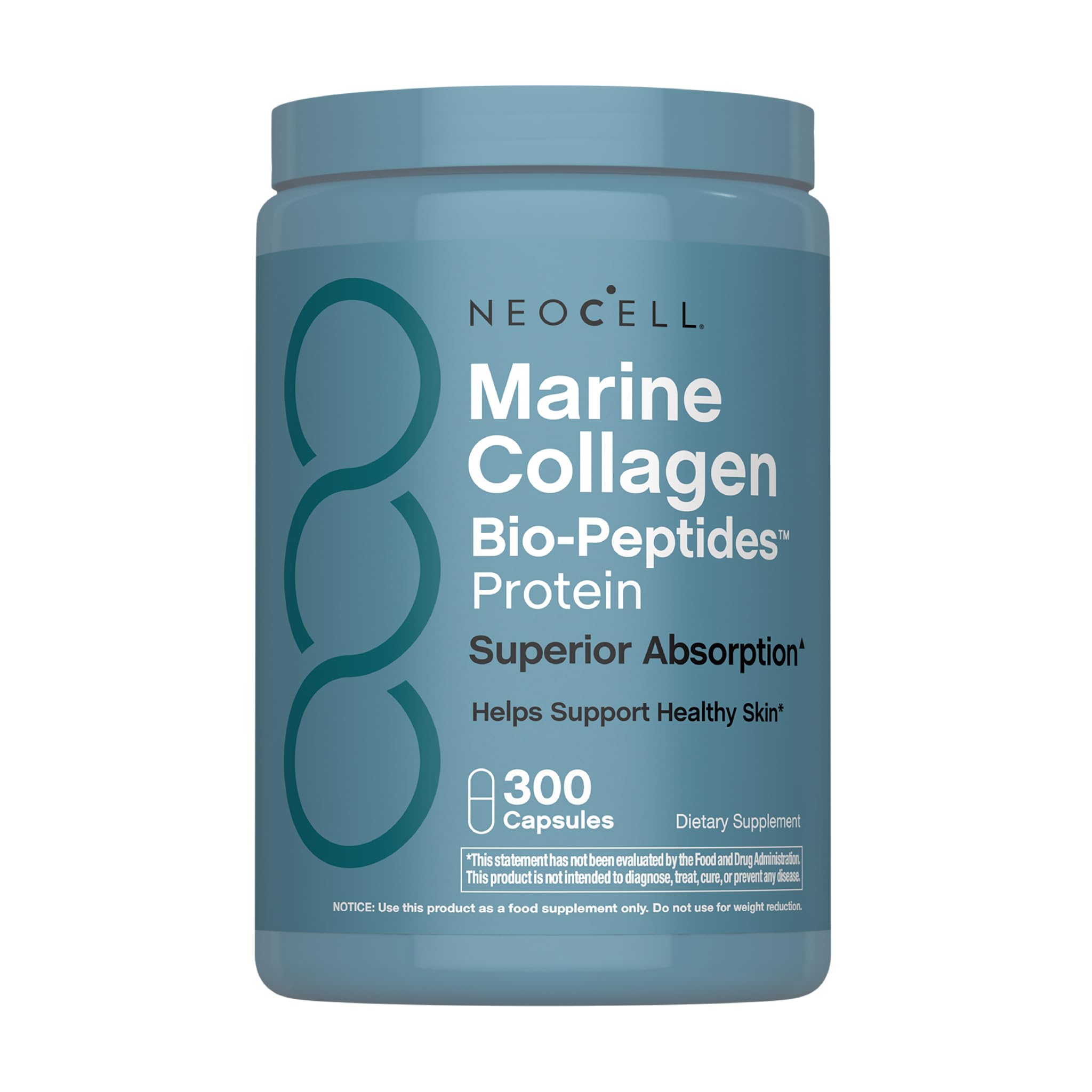 NeoCell Marine Collagen Capsules bottle displays premium daily supplement for radiance