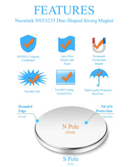 Neosmuk magnet on fridge showing reliable kitchen organization.