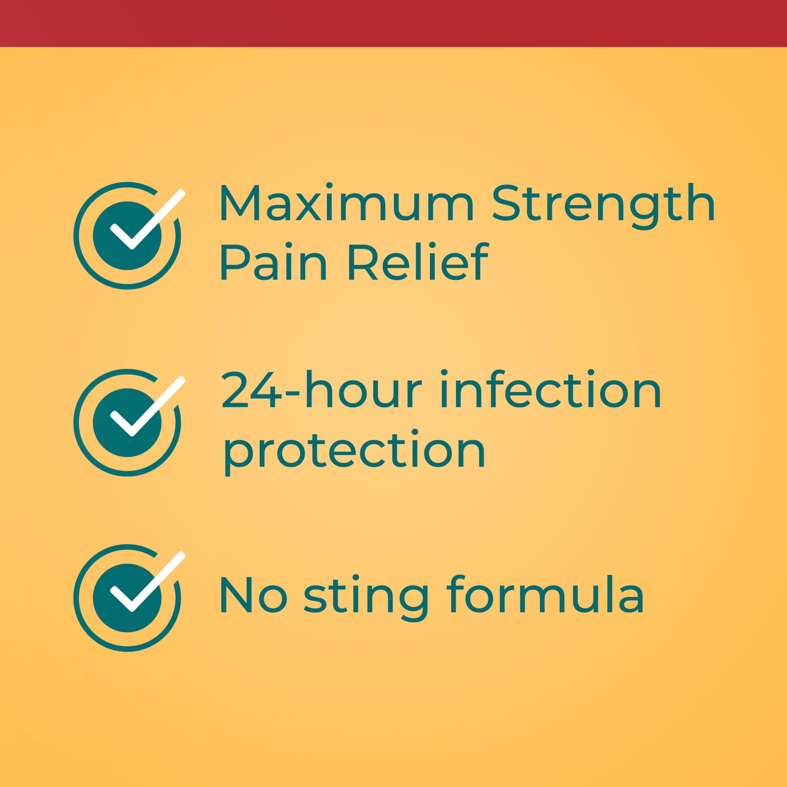 Neosporin Burn Relief label close-up highlighting triple antibiotic protection