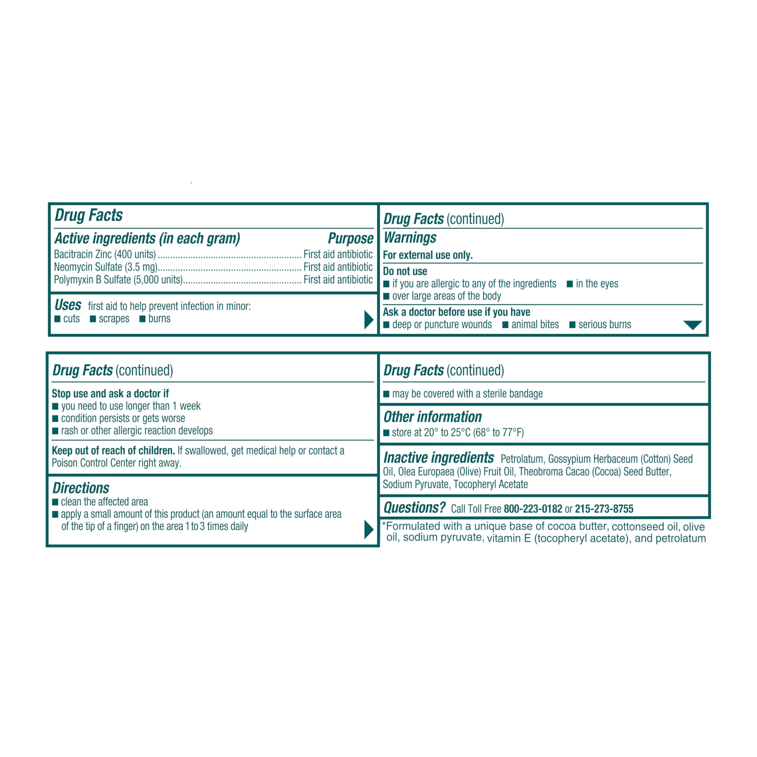 Neosporin Original included in home first-aid kits.