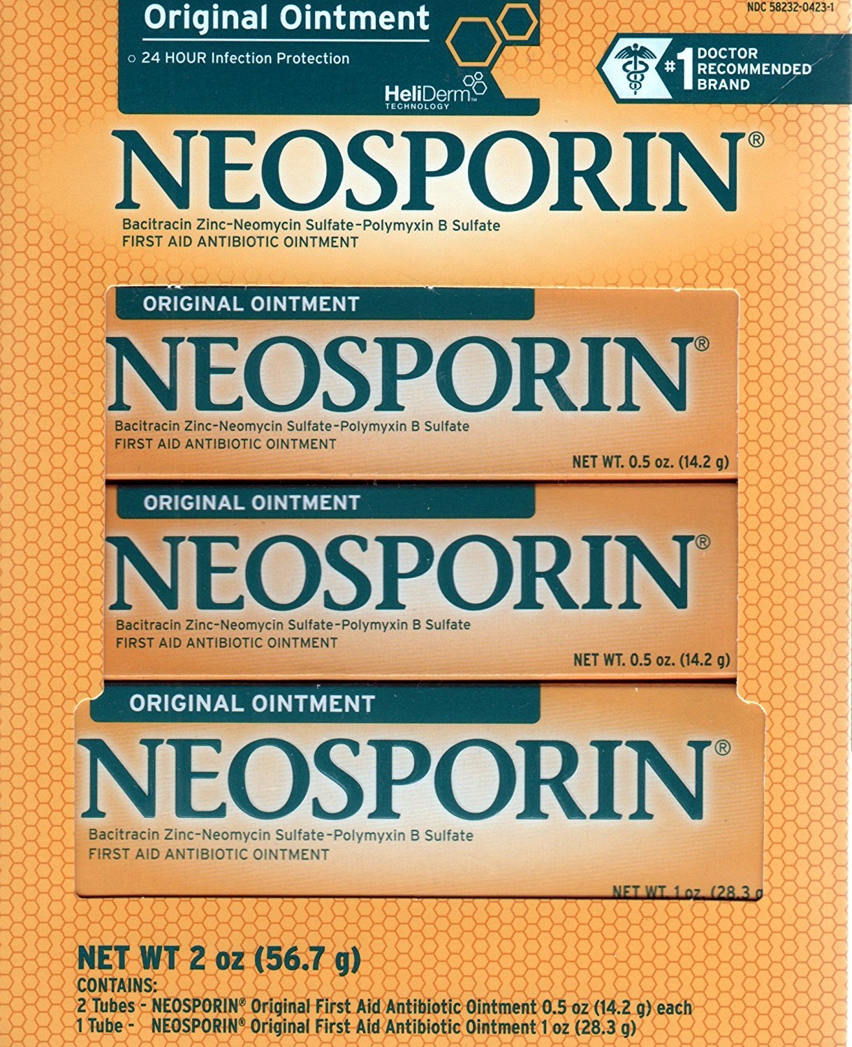 Neosporin Original First Aid Ointment 2oz pack for everyday minor wound care
