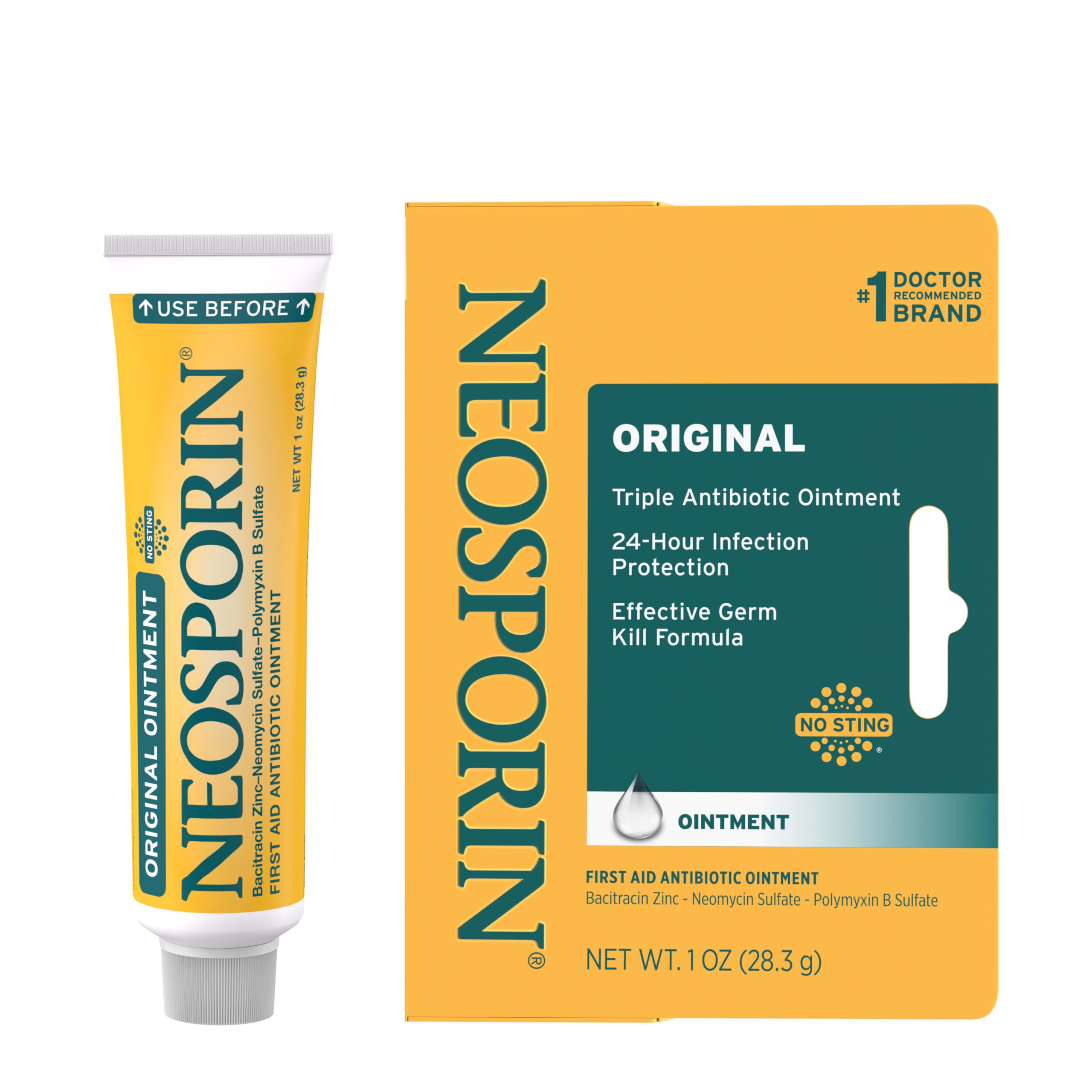 Neosporin Original tube front view for on-the-go wound protection