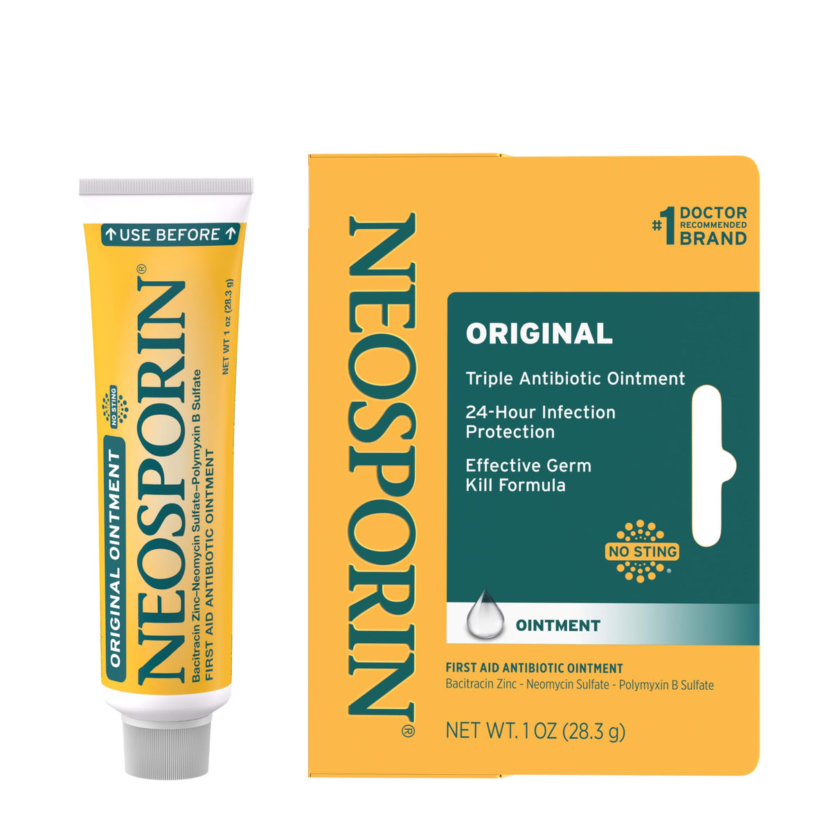Neosporin Original tube front view for on-the-go wound protection