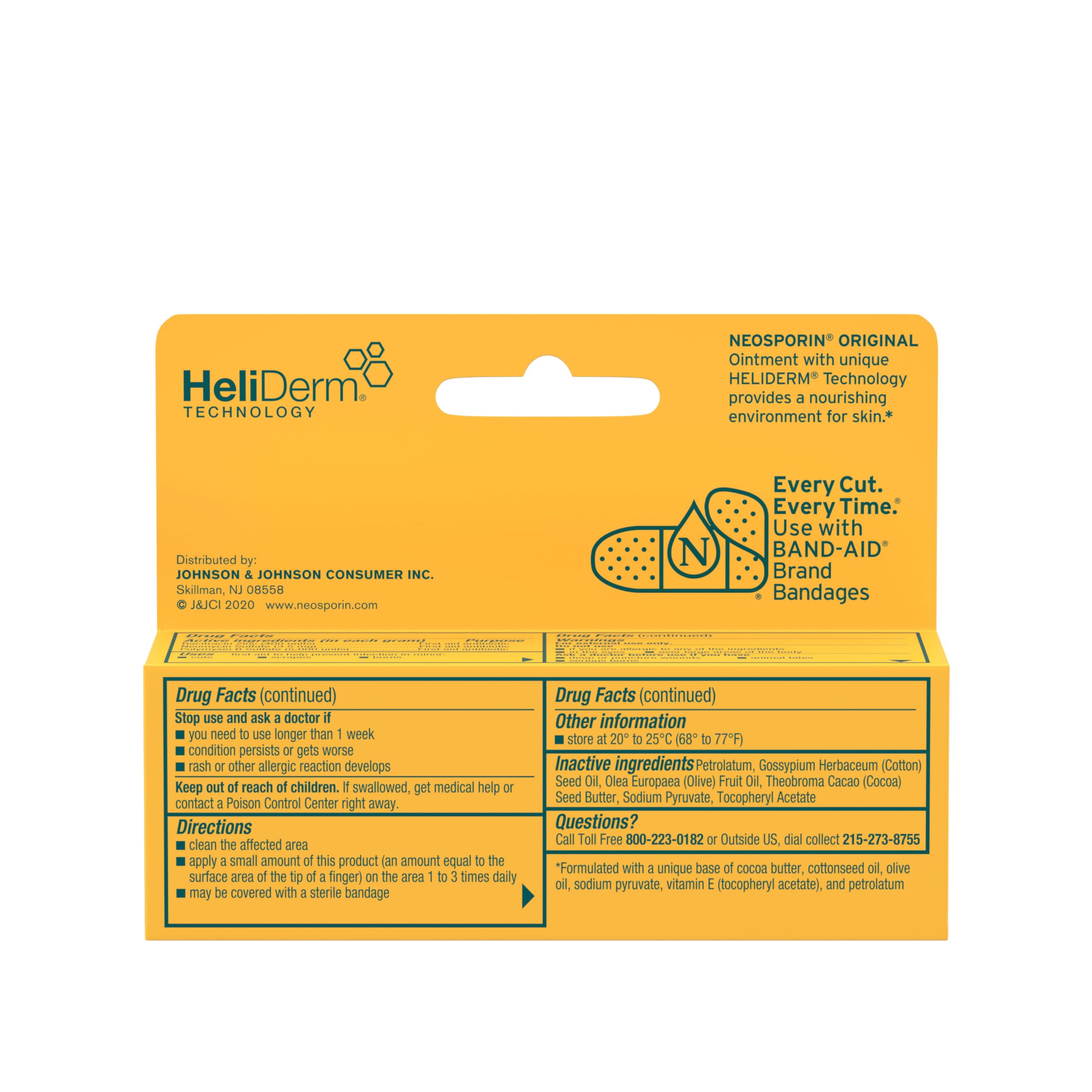 Simple application steps for Neosporin with Band-Aid for protection.