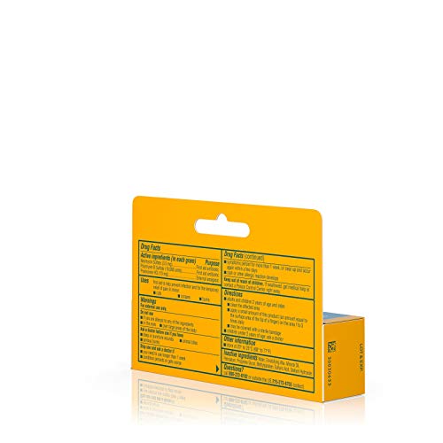 Tiny dab of Neosporin Pain Relief Cream on skin.
