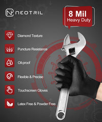NEOTRIL heavy-duty nitrile gloves with ambidextrous design for versatile use.