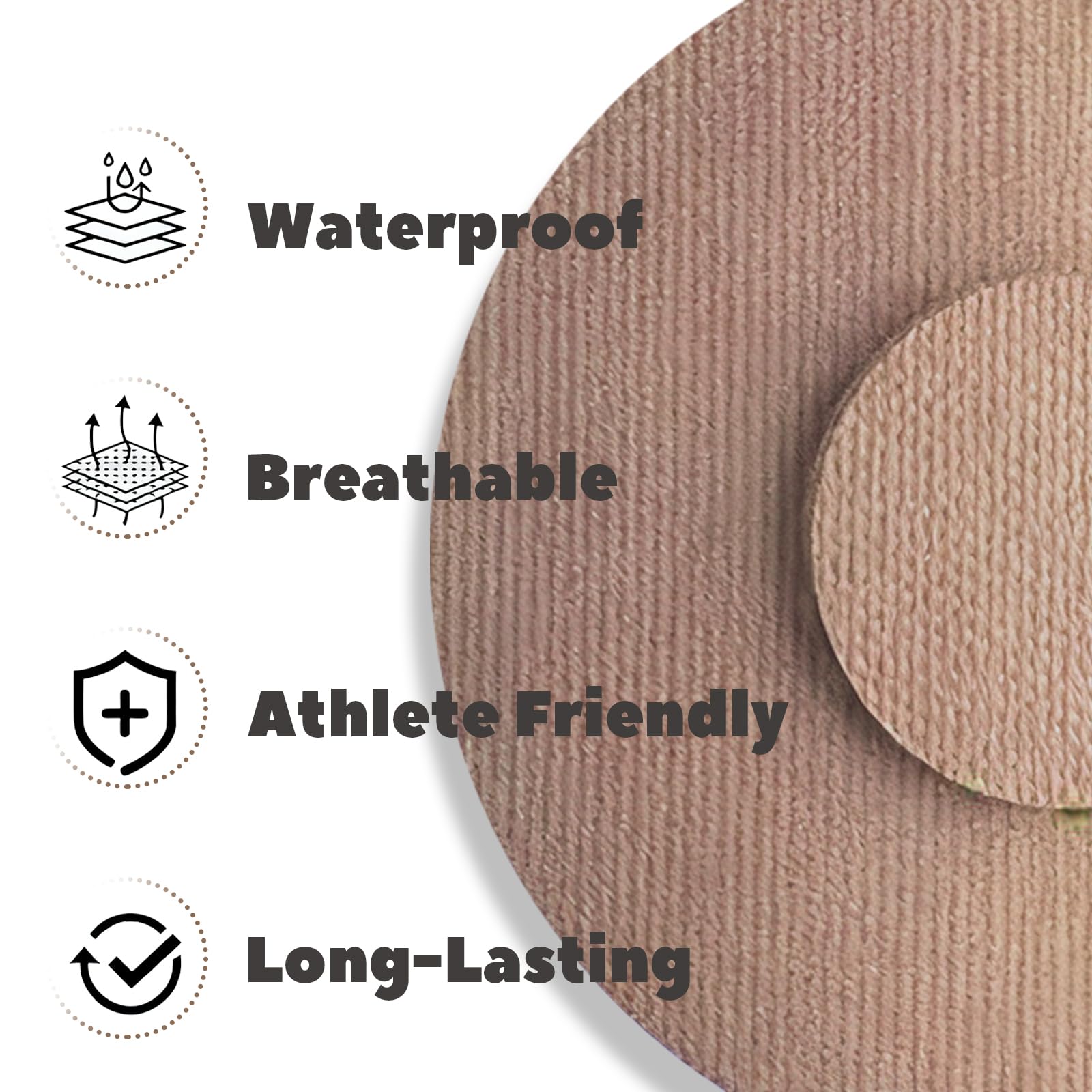 Nepia breathable hypoallergenic CGM patches for long-wear comfort.