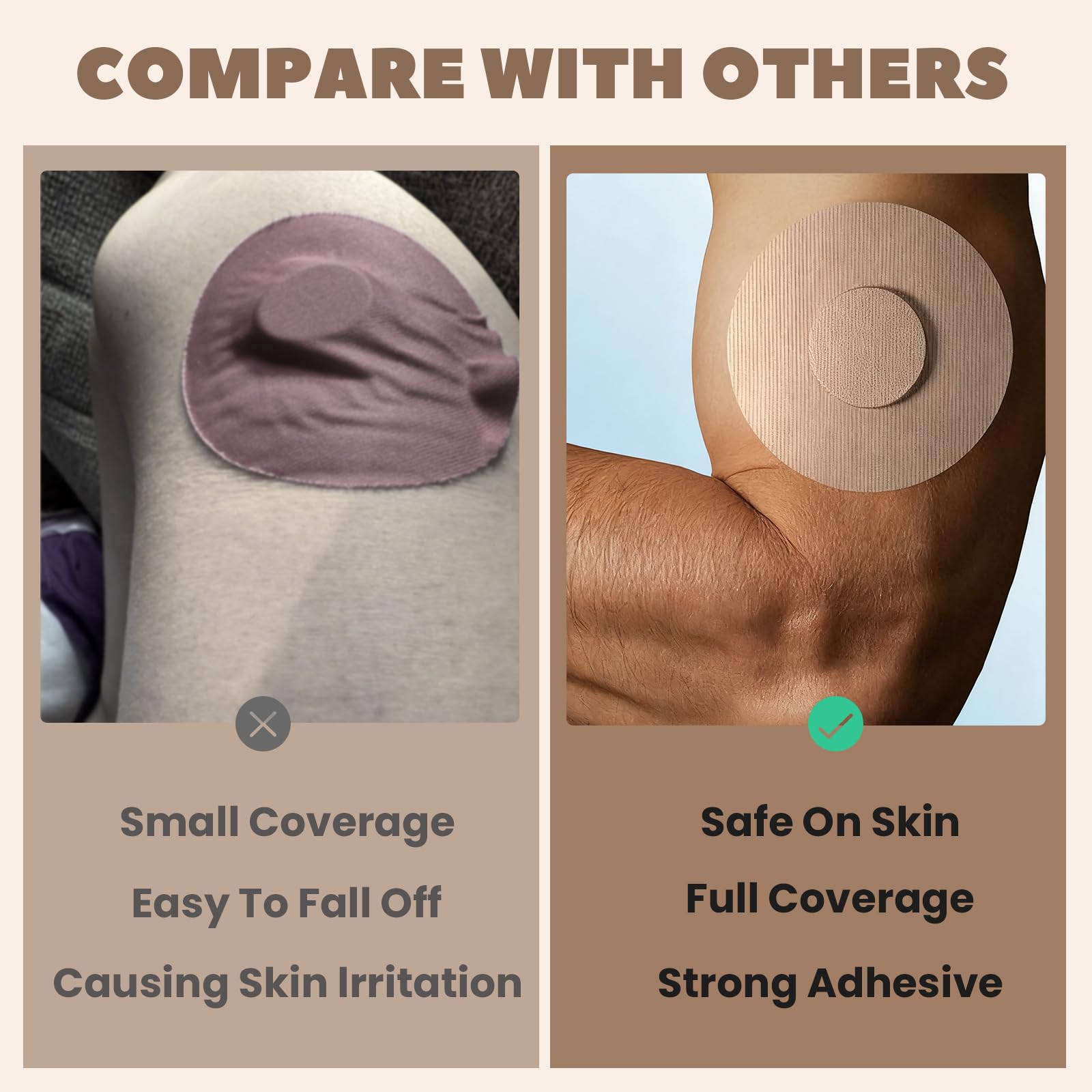 Nepia CGM patches stay easy to apply and remove during daily use.
