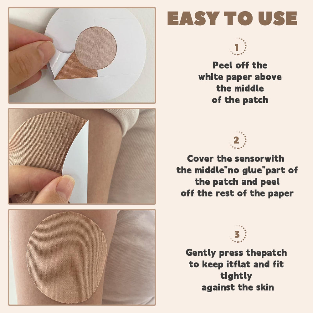 Nepia CGM patches with no centre adhesive ease sensor replacement.