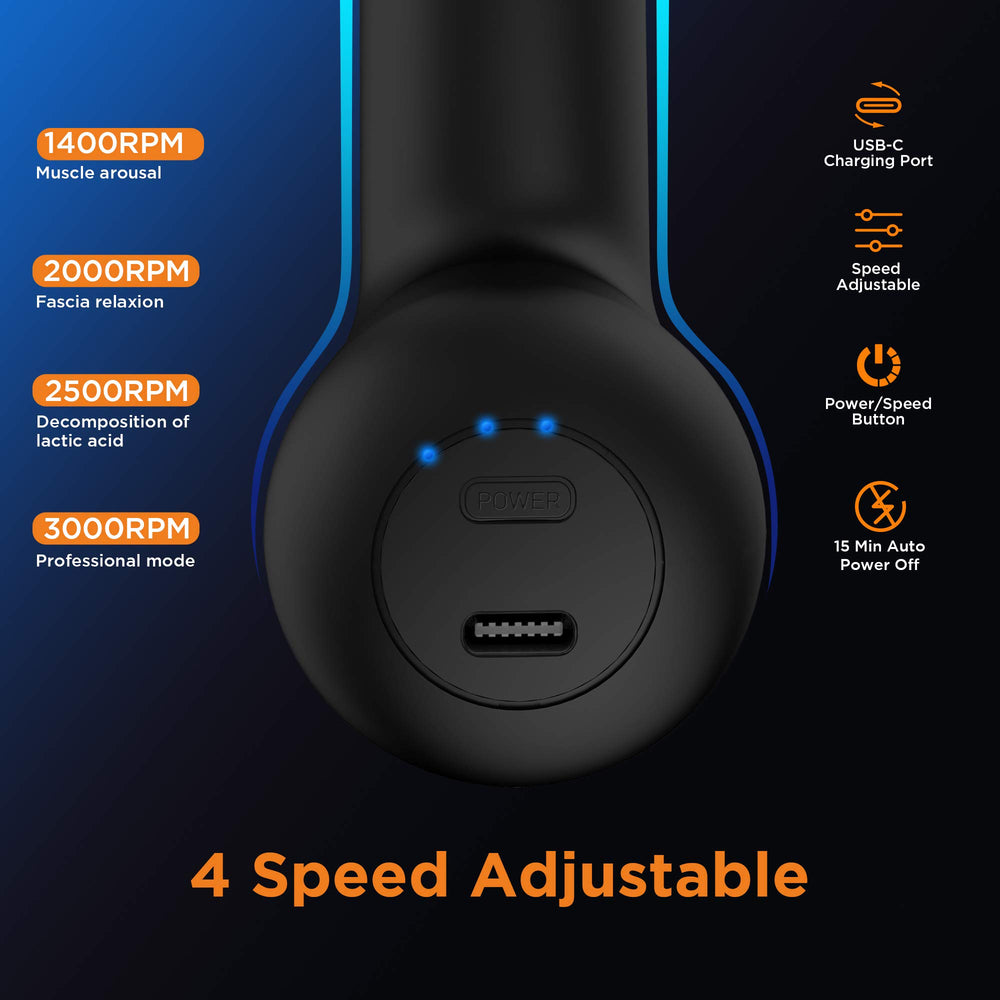 NEPQ SK6 offers up to 3000 rpm for deep tissue percussion sessions.