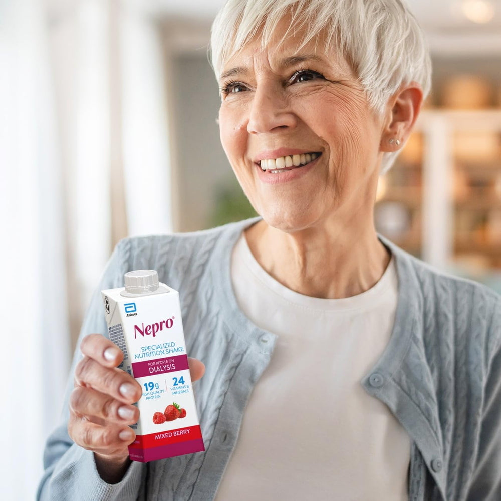 Nepro Butter Pecan bottle ready to drink for balanced nutrition.