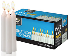 Ner Mitzvah Shabbat candles with a steady 3-hour burn for Shabbos.