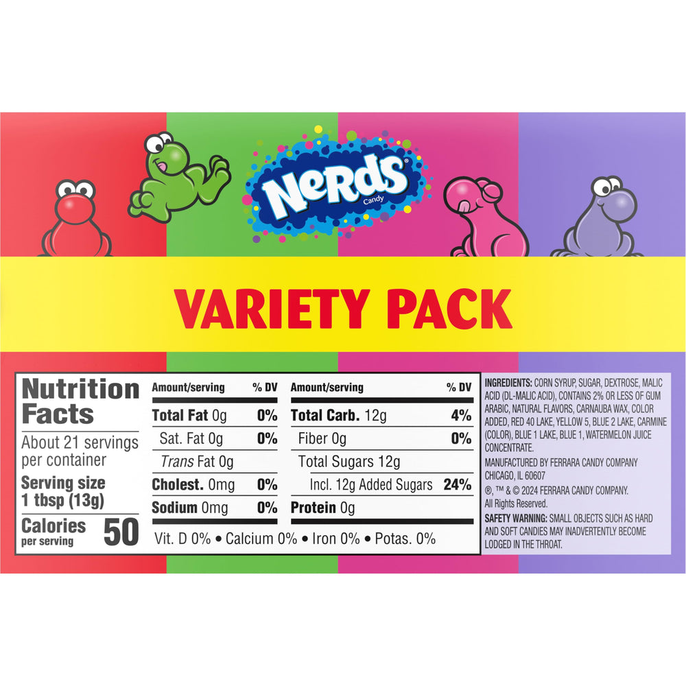 Box of NERDS being poured into a bowl for sharing