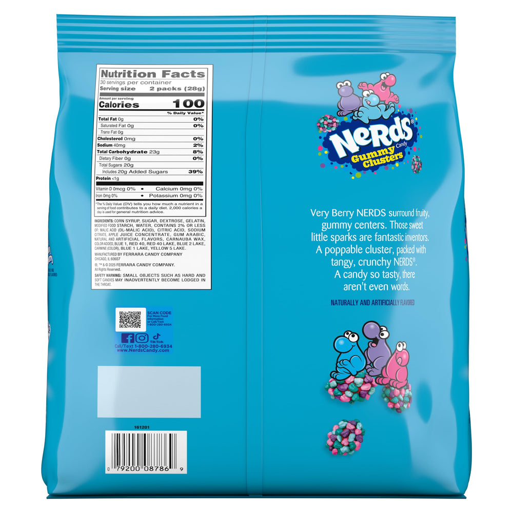 NERDS Gummy Clusters variety flavors collection for curious palates.