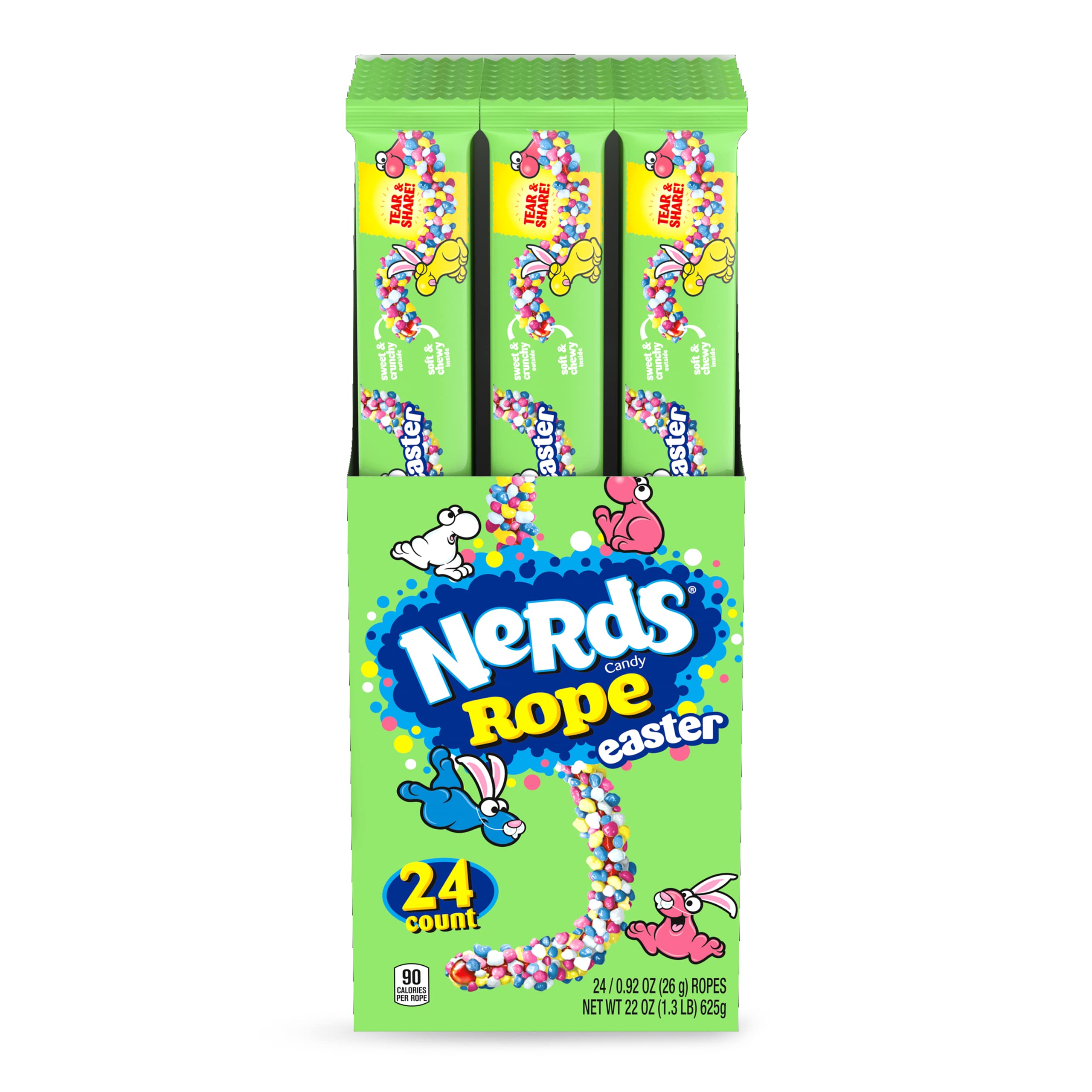 NERDS Hoppin' Rope Easter candy pack, colorful strings for baskets
