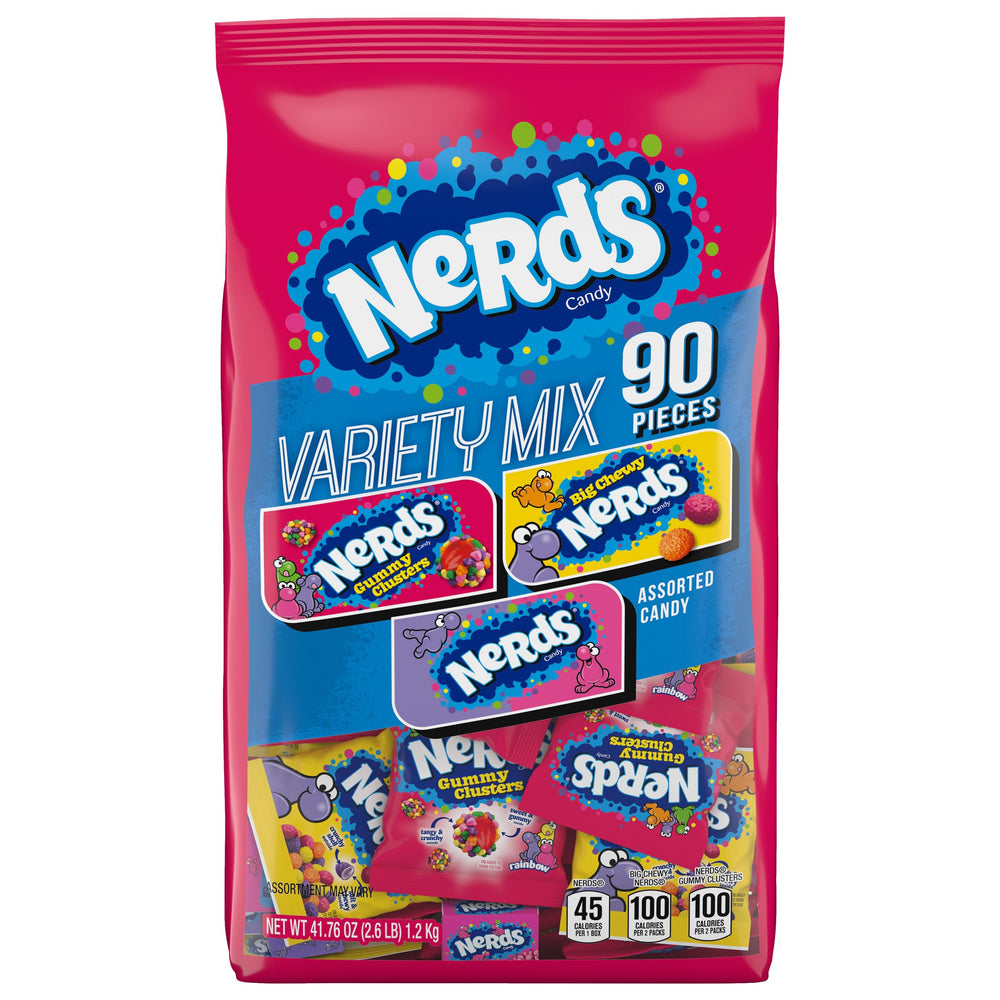 Nerds Variety Mix 90 pouches for on the go snacking